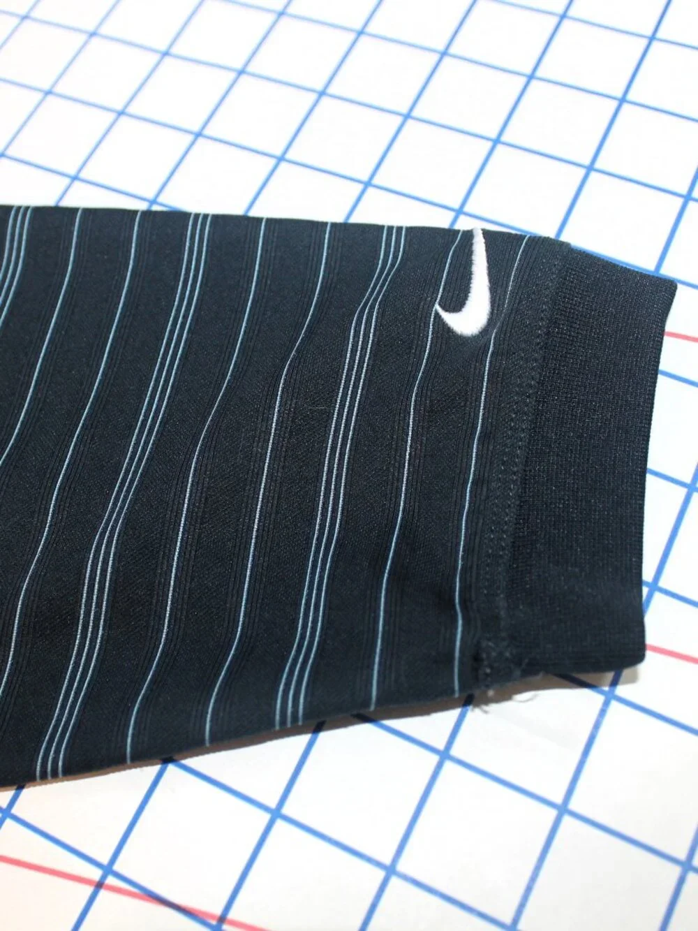 Nike Golf FitDry Long Sleeve Polo Navy Blue Stripes XL